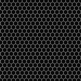 MEROLA TILE Metro 1" Hex Matte Black 10-1/4" x 11-7/8" Porcelain Mosaic Floor and Wall Tile
