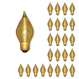 BULBRITE INDUSTRIES 40 Watt, Amber C15 Incandescent Dimmable Light Bulb (Set of 25)