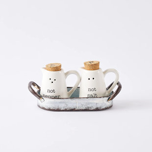 MUD PIE™ Circa Wood Salt And Pepper Shaker Set