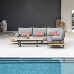 ISABELLINE Diggs Blakely Large Outdoor Conversation Sets with additional bolster cushions