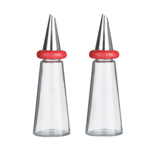BELFRY KITCHEN Cream Plastic Oil And Vinegar Set