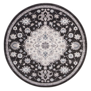 CONCORD GLOBAL TRADING Oriental Machine Woven Area Rug in ANTHRACITE