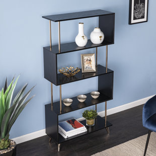 HOME LOFT CONCEPT Doolittle 60.5" H x 31.5" W Iron Geometric Bookcase