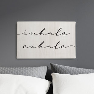 TRINX Inhale Exhale Canvas Print | Wall Art For Kitchen, Office, Hallway Or Family Room | Ready To Hang | Rectangle