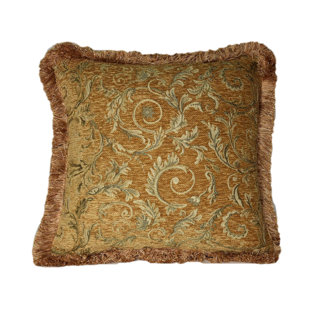 JUST THE RIGHT PILLOW Fringed Chenille Reversible Throw Pillow