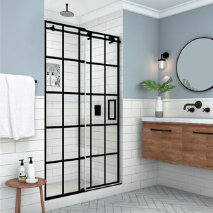 ASTON Kamaya XL 48-52'' W x 80'' H Single Sliding Frameless Shower Door with StarCast by EnduroShield