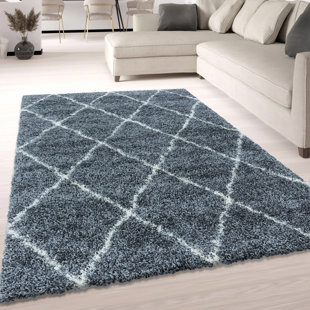 EBERN DESIGNS Curstin Shaggy Grey Rug