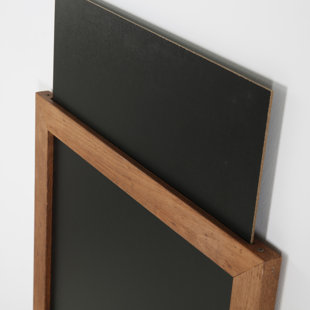 MT DISPLAYS Wood Double Sided Wall Mounted Reversible Chalkboard, 18.26" x 13.42"