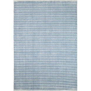 ROSECLIFF HEIGHTS Fuller Handmade Hand Loomed Wool Ivory/Azure Rug
