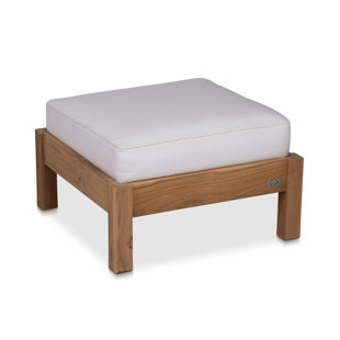 CO9 DESIGN Jackson Outdoor Teak Ottoman with Cushion