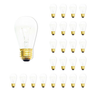 BULBRITE INDUSTRIES 11 Watt S14 E26/Medium (Standard) Dimmable 2700K Incandescent Bulb (Set of 25)