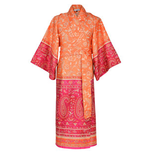 DECO MEX CO SRL Cotton Sateen Ankle Bathrobe