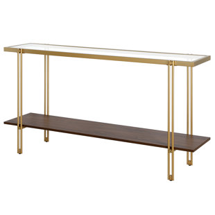 HUDSON&CANAL 139.7cm Glass Top Console Table