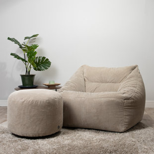 HARRIET BEE icon Morgan Corduroy Bean Bag Armchair & Pouffe
