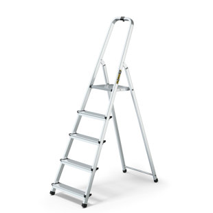 DRABEST UK 5 - Step Aluminium Folding Small Step Ladder