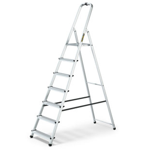 DRABEST UK ALD 7 - Step Aluminium Folding Small Step Ladder