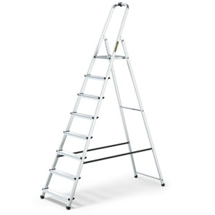 DRABEST UK ALD 8 - Step Aluminium Folding Small Step Ladder