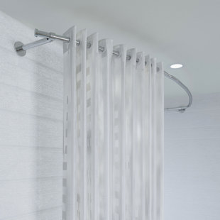 CROYDEX Luxury 78.5'' Curved Fixed Shower Curtain Rod