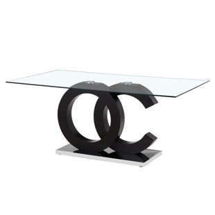 GLOBAL FURNITURE USA Glass Top Dining Table