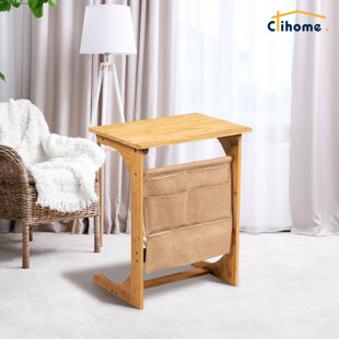 CLIHOME Solid Wood C Table End Table