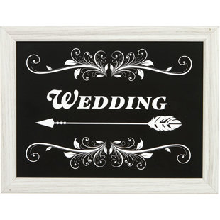 HG GLOBAL Farmhouse Wedding Directional Event Signs (Set of 4)