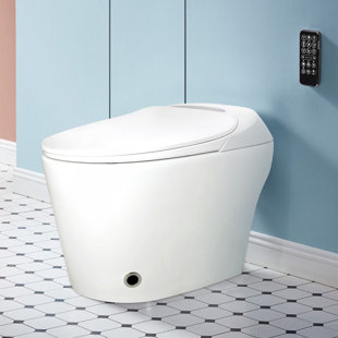 WUJIJIA™ 1.7 GPF Elongated Chair Height Floor Mounted One-Piece Toilet (Seat Included)