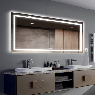 BRAYDEN STUDIO® Darity LED Bathroom Vanity Mirror Backlit and Front Lighted Wall Mounted Anti-Fog Dimmable Makeup Mirror