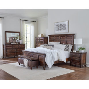 CDECOR HOME FURNISHINGS Serra Weathered Burnished Brown 5-Piece Bedroom Set