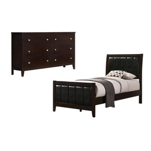 CDECOR HOME FURNISHINGS Teste Cappuccino 2-Piece Bedroom Set with Dresser