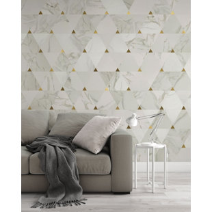 AUDREY LANE Aria 11.25" x 12" Porcelain Marble Look Mosaic Wall & Floor Tile