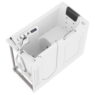 THERAPEUTIC TUBS MediSpa 52.5'' x 26.5'' Walk-in Acrylic Bathtub with Faucet