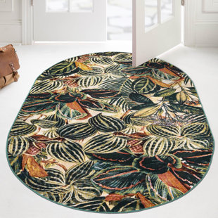 RUGPAL Country & Floral Fita Area Rug Mix-Green Color