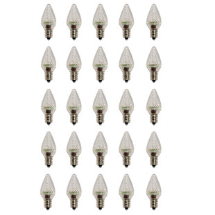 BULBRITE INDUSTRIES 5 Watt Equivalent C7 E12/Candelabra 2700K LED Bulb (Set of 25)