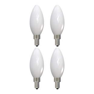 BULBRITE INDUSTRIES 40 Watt Equivalent, B11 LED, Dimmable, Milky Light Bulb Warm White(3000K) E12/Candelabra Base (Set of 4)