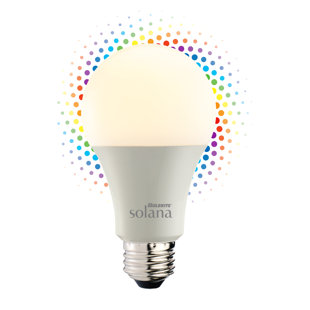 BULBRITE SOLANA Solana 60 Watt Equivalent A19 Smart WiFi Connected 90CRI Color Changing LED Light Bulb
