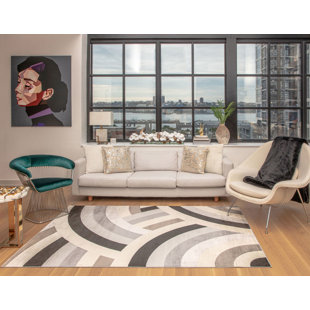 ELIZABETH SUTTON COLLECTION Vera Geometric Rain Or Shine Area Rug