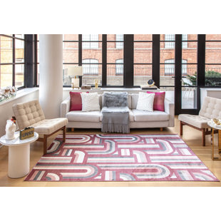 ELIZABETH SUTTON COLLECTION Vera Modern At First Blush Area Rug