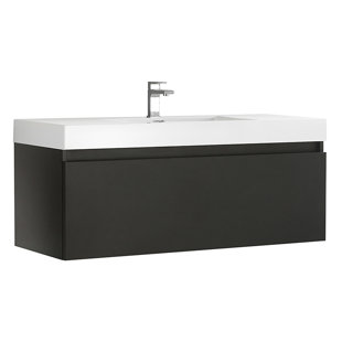 Fresca Mezzo 48" Wall Mounted Single Sink Bathroom Vanity Set