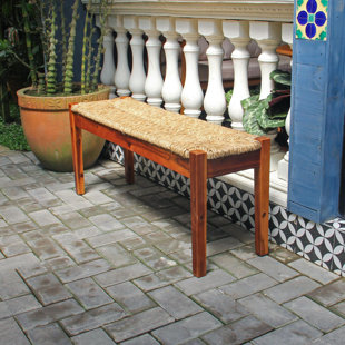 MADE4HOME Nessie Seagrass Wood Bench