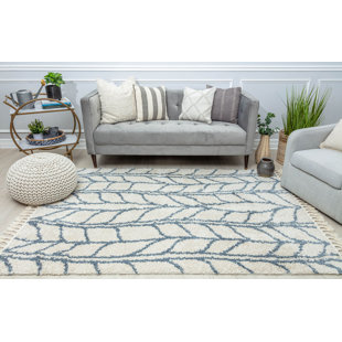 COSMOLIVING BY COSMOPOLITAN Bennett Geometric Cloud Vine Area Rug