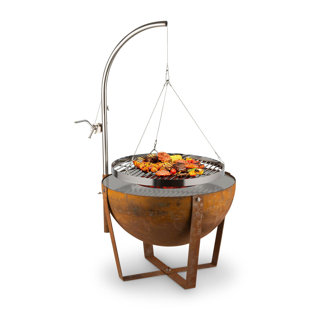 BLUMFELDT 44.5cm H x 60cm W Steel Wood Burning Outdoor Fire Pit