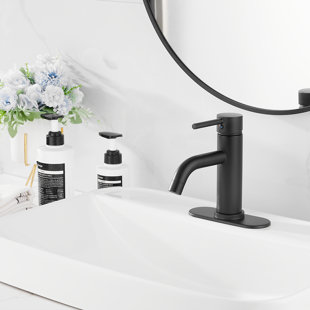 UFINE Single-Hole Single-handle Bathroom Faucet with Drain Assembly