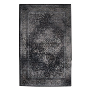 DUTCHBONE Machine Woven Oriental Area Rug in Black