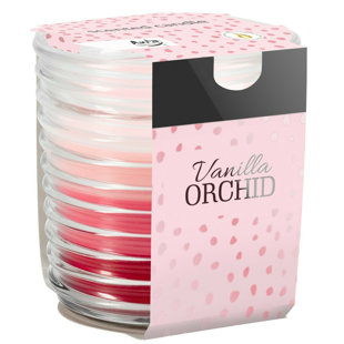 ACORN & ROSE Vanilla Orchid Scented Jar Candle with Glass Holder