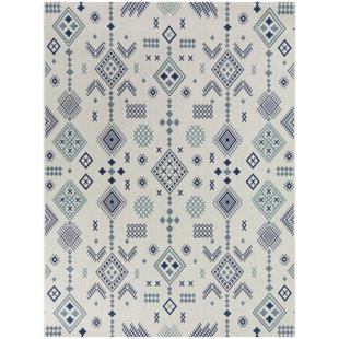 BALTA RUGS Ignacy Blue Moroccan Patio Indoor/Outdoor Area Rug
