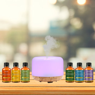 AMORE PARIS 5 in 1 Premium Ultrasonic Aromatherapy Diffuser with Essential Oil Gift Set (Set of 7)
