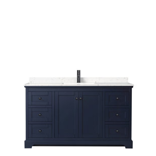 WYNDHAM COLLECTION Avery 60'' Single Bathroom Vanity with Top