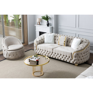 ROSDORF PARK Georgie-Ann 75'' Velvet Loveseat
