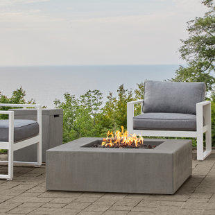 Estes Concrete Propane Fire Pit Table by Jensen Co.