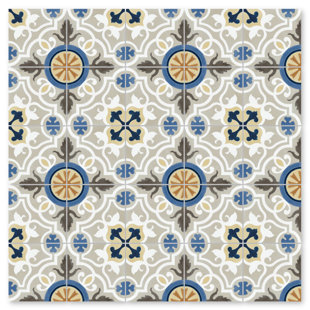 VILLA LAGOON TILE 8" x 8" Cement Patterned Wall & Floor Tile